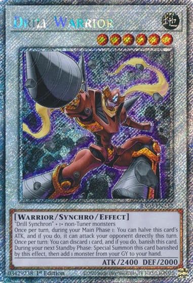 Drill Warrior Platinum Secret Rare Quarter Century Bonanza Yu-Gi-Oh! card