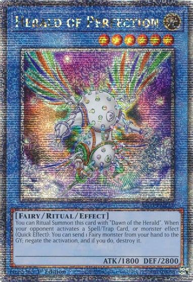 Herald of Perfection Quarter Century Secret Rare Quarter Century Bonanza Yu-Gi-Oh! card