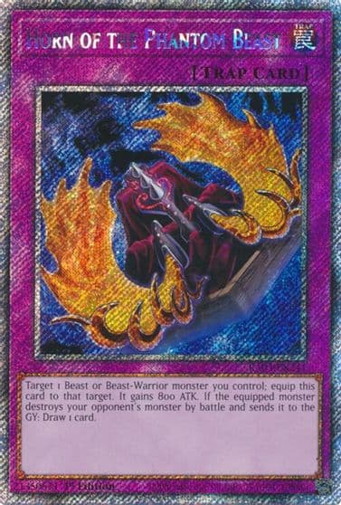 Horn of the Phantom Beast Platinum Secret Rare Quarter Century Bonanza Yu-Gi-Oh! card