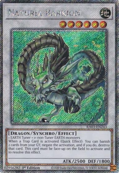 Naturia Barkion Platinum Secret Rare Quarter Century Bonanza Yu-Gi-Oh! card