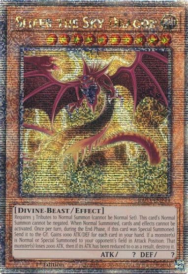 Slifer the Sky Dragon Quarter Century Secret Rare Quarter Century Bonanza Yu-Gi-Oh! card