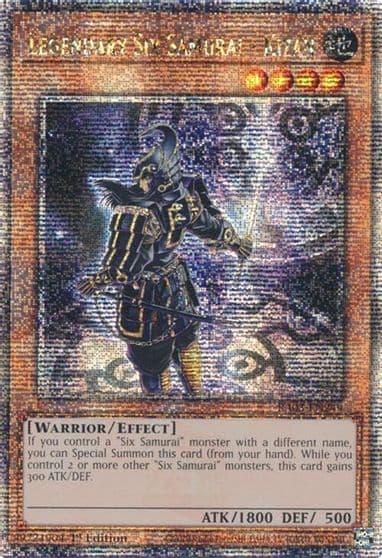Legendary Six Samurai Kizan Quarter Century Secret Rare Quarter Century Bonanza Yu-Gi-Oh! card
