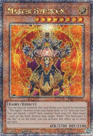 Master Hyperion Quarter Century Secret Rare Quarter Century Bonanza Yu-Gi-Oh! card
