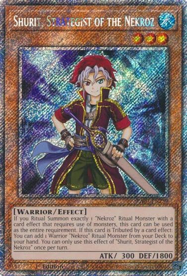 Shurit Strategist of the Nekroz Platinum Secret Rare Quarter Century Bonanza Yu-Gi-Oh! card