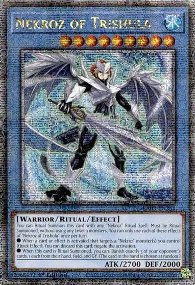 Nekroz of Trishula Quarter Century Secret Rare Quarter Century Bonanza Yu-Gi-Oh! card