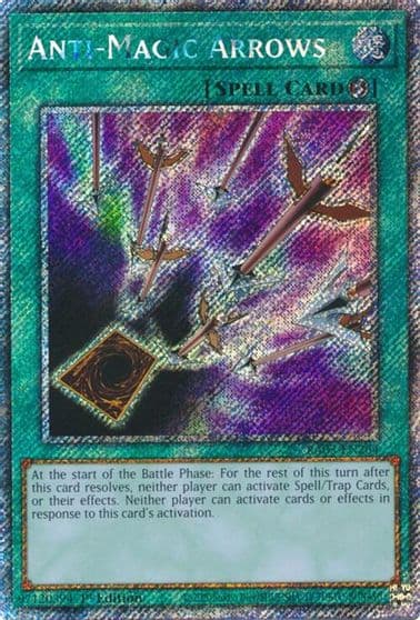 Anti Magic Arrows Platinum Secret Rare Quarter Century Bonanza Yu-Gi-Oh! card