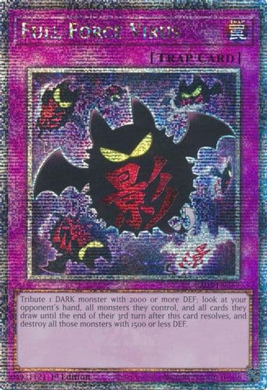 Full Force Virus Quarter Century Secret Rare Quarter Century Bonanza Yu-Gi-Oh! card