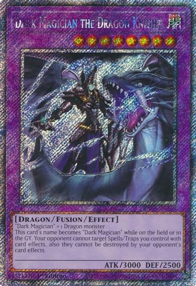 Dark Magician the Dragon Knight Platinum Secret Rare Quarter Century Bonanza Yu-Gi-Oh! card