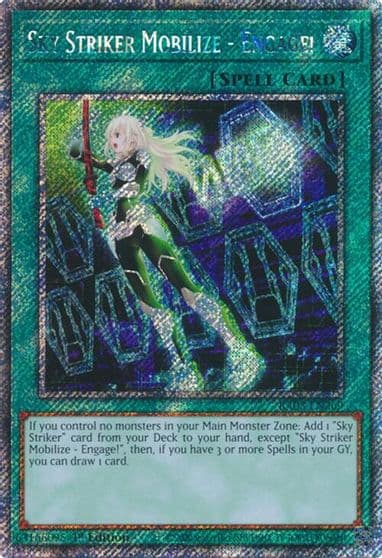 Sky Striker Mobilize Engage Platinum Secret Rare Quarter Century Bonanza Yu-Gi-Oh! card