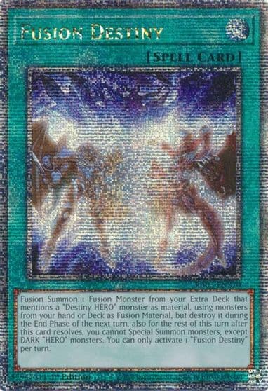 Fusion Destiny Quarter Century Secret Rare Quarter Century Bonanza Yu-Gi-Oh! card