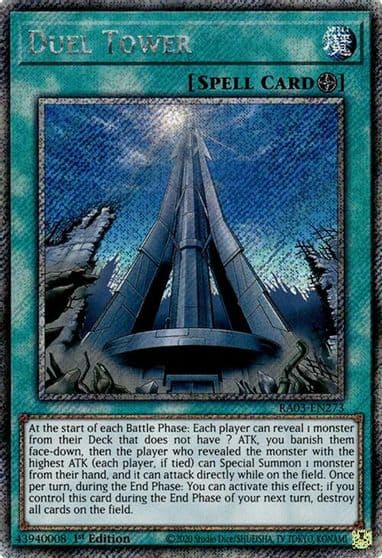 Duel Tower Platinum Secret Rare Quarter Century Bonanza Yu-Gi-Oh! card