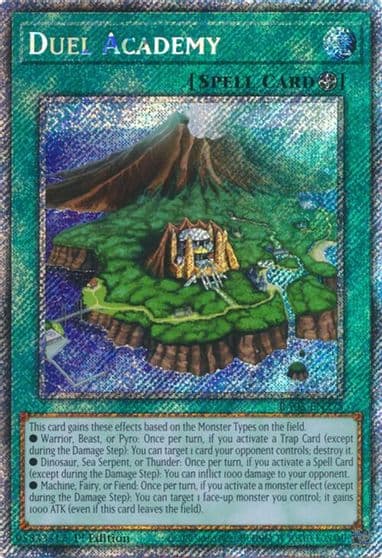 Duel Academy Platinum Secret Rare Quarter Century Bonanza Yu-Gi-Oh! card