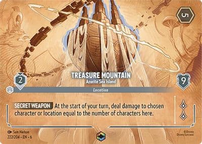 Treasure Mountain Azurite Sea Island Enchanted Azurite Sea Lorcana card