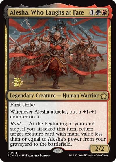 Alesha Who Laughs at Fate Prerelease Cards Magic card