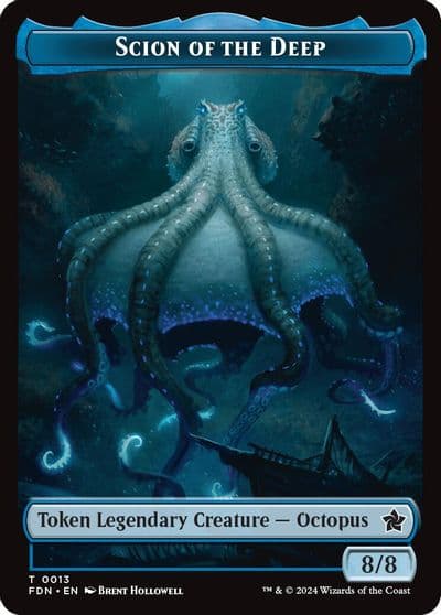 Scion of the Deep Komas Coil Doubled Sided Token Foundations Magic card