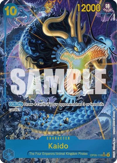 Kaido OP05 118 Alternate Art Premium Booster -The Best- One Piece card