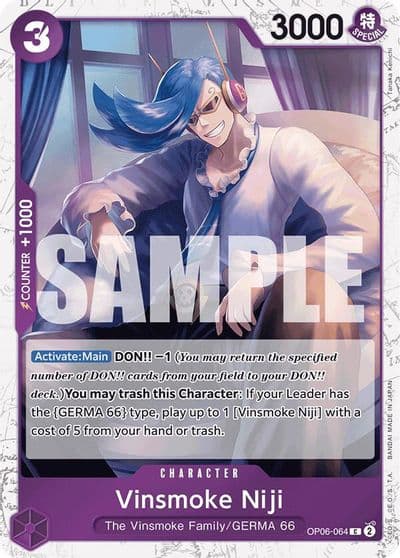 Vinsmoke Niji OP06 064 Jolly Roger Foil Premium Booster -The Best- One Piece card