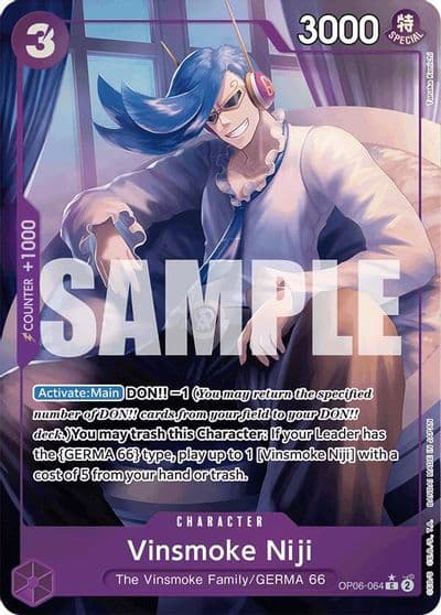 Vinsmoke Niji OP06 064 Full Art Premium Booster -The Best- One Piece card