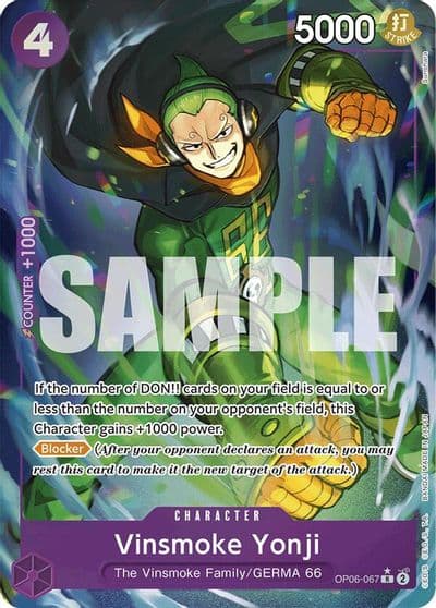 Vinsmoke Yonji OP06 067 Full Art Premium Booster -The Best- One Piece card