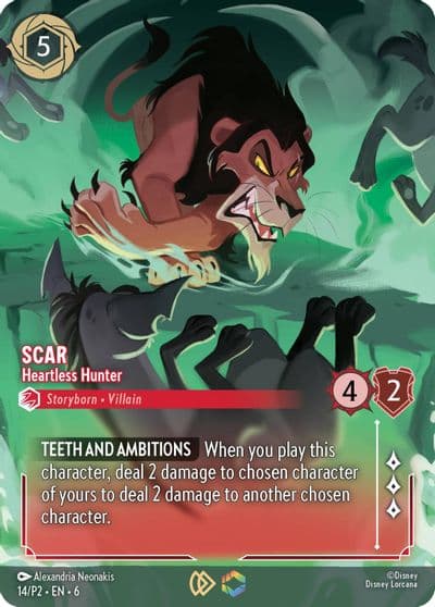 Scar Heartless Hunter Store Championship Disney Lorcana Promo Cards Lorcana card