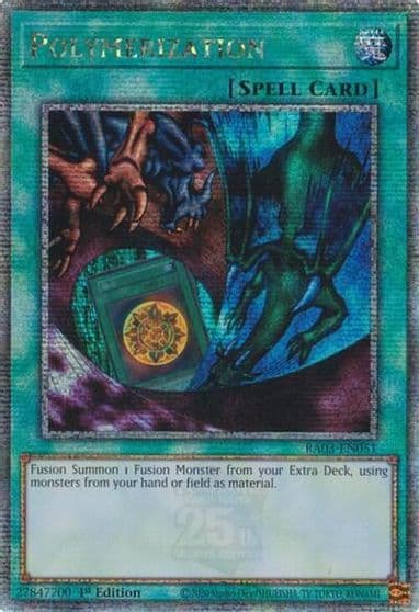 Polymerization A Alternate Art Quarter Century Secret Rare Quarter Century Bonanza Yu-Gi-Oh! card