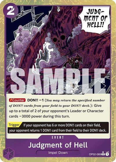 Judgment of Hell Textured Foil Premium Booster -The Best- One Piece card