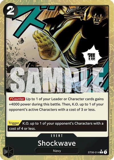 Shockwave Textured Foil Premium Booster -The Best- One Piece card