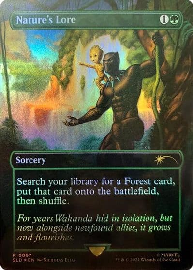 Natures Lore 867 Rainbow Foil Secret Lair Drop Series Magic card
