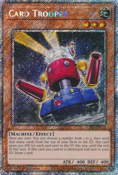 Card Trooper Platinum Secret Rare Quarter Century Bonanza Yu-Gi-Oh! card