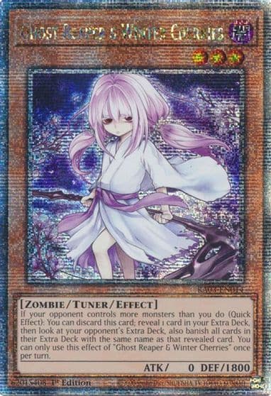 Ghost Reaper and Winter Cherries Alternate Art Quarter Century Secret Rare Quarter Century Bonanza Yu-Gi-Oh! card
