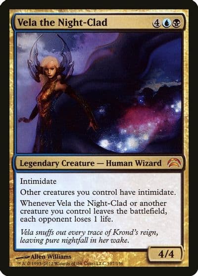 Vela the Night Clad Planechase 2012 Magic card