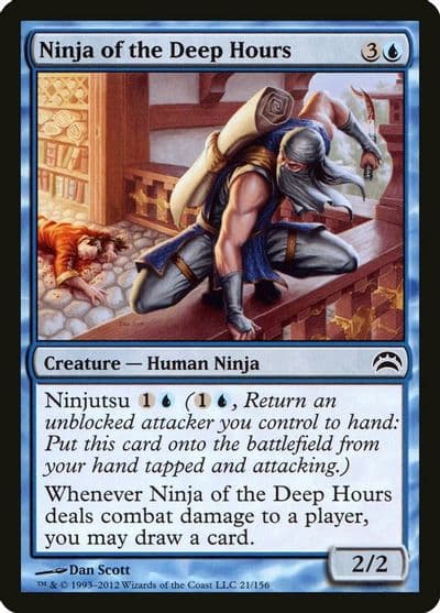 Ninja of the Deep Hours Planechase 2012 Magic card