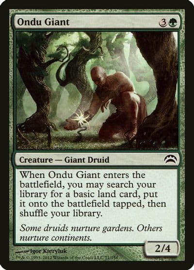 Ondu Giant Planechase 2012 Magic card