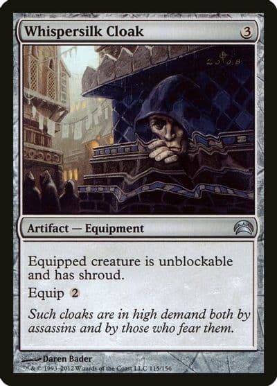 Whispersilk Cloak Planechase 2012 Magic card