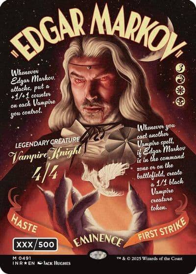 Edgar Markov Showcase Serial Numbered Double Rainbow Foil Innistrad Remastered Magic card
