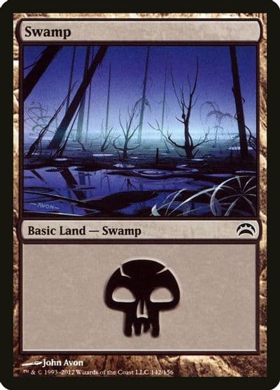 Swamp 142 Planechase 2012 Magic card