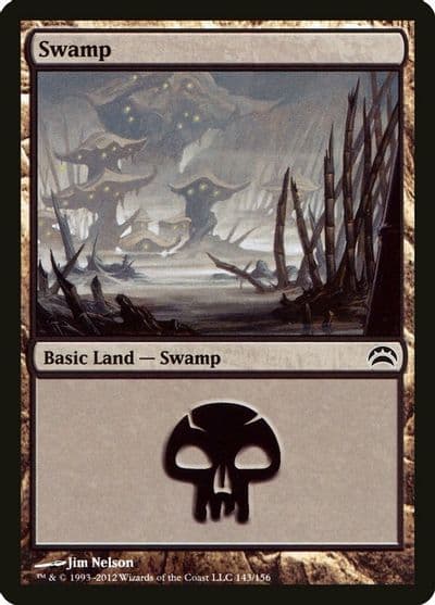 Swamp 143 Planechase 2012 Magic card