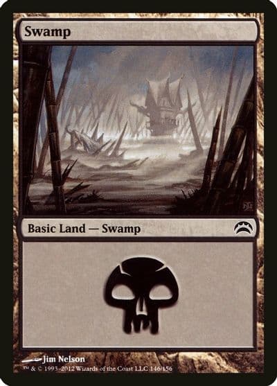 Swamp 146 Planechase 2012 Magic card