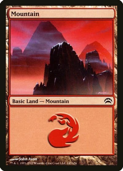 Mountain 147 Planechase 2012 Magic card