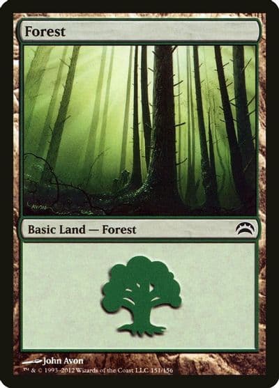Forest 151 Planechase 2012 Magic card