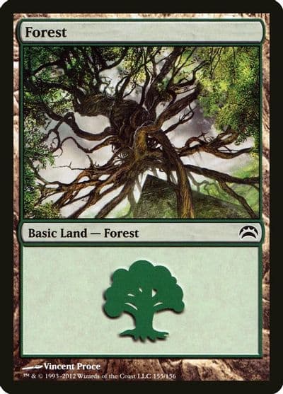 Forest 155 Planechase 2012 Magic card