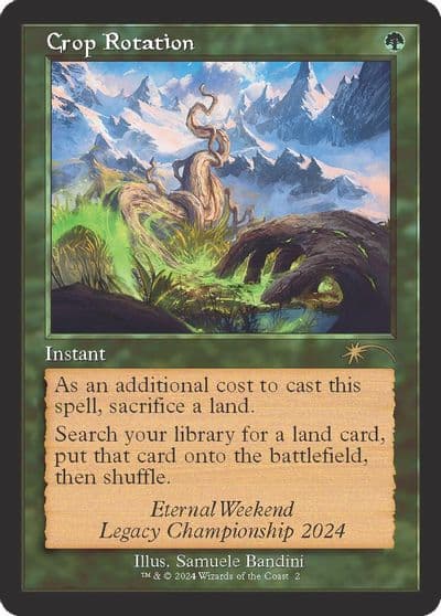 Crop Rotation Retro Frame Eternal Weekend 2024 Promo Unique and Miscellaneous Promos Magic card