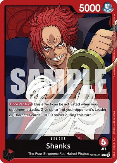 Shanks 001 Emperors in the New World One Piece card