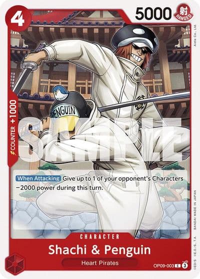 Shachi and Penguin Emperors in the New World One Piece card