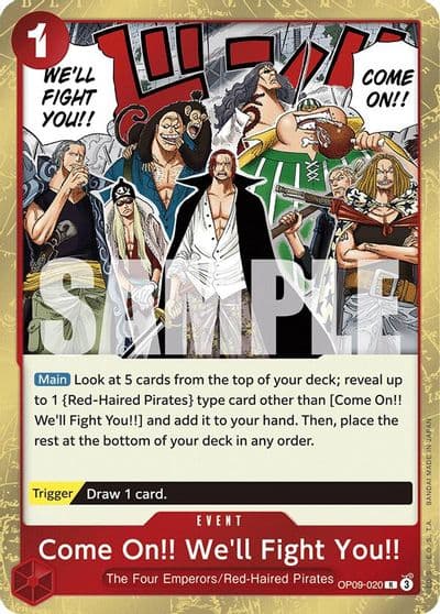 Come On Well Fight You Emperors in the New World One Piece card