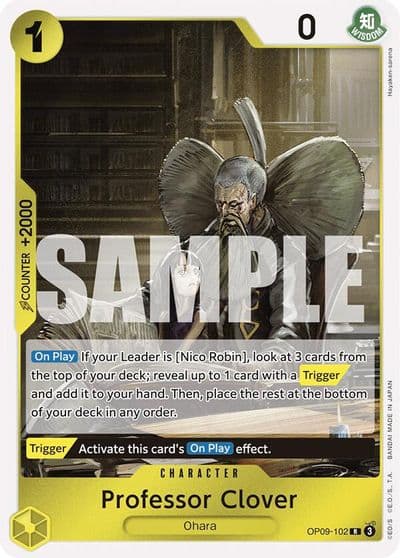 Professor Clover Emperors in the New World One Piece card
