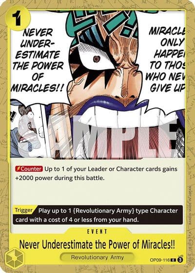 Never Underestimate the Power of Miracles Emperors in the New World One Piece card