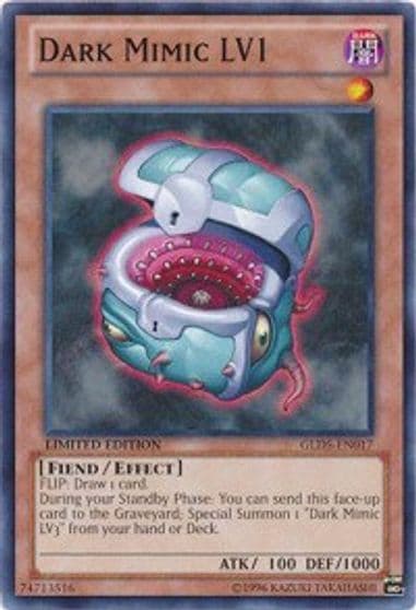 Dark Mimic LV1 Gold Series: Haunted Mine Yu-Gi-Oh! card