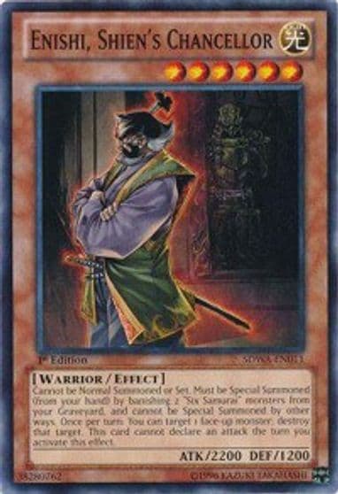 Enishi Shiens Chancellor Structure Deck: Samurai Warlords Yu-Gi-Oh! card