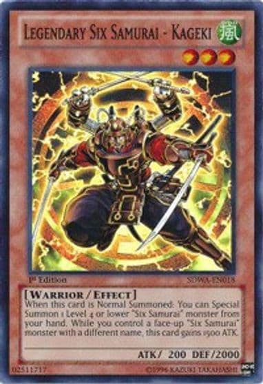 Legendary Six Samurai Kageki Structure Deck: Samurai Warlords Yu-Gi-Oh! card